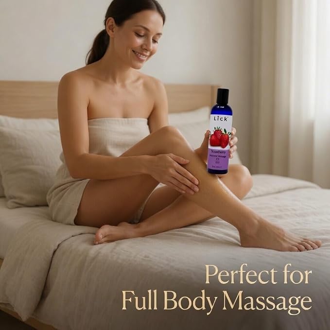 Lick Strawberry Flavored Massage Oil - Image 3