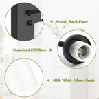 Set of 2 Wall Sconces for Bathroom, Modern Vanity Light Fixtures, Matte Black - Image 4