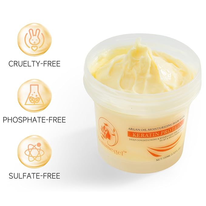 Collagen Hair Mask, Deep Repair Conditioning Argan Oil Hair Mask - Image 2