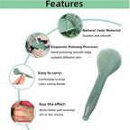 Jade Gua Sha Massage Tools Facial Tool Natural Green Gua Sha Anti Aging Facial - Image 6