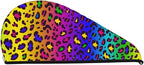 Rainbow Leopard Hair Towel Wrap Absorbent Hair Drying Towel Microfiber Hair - Image 2