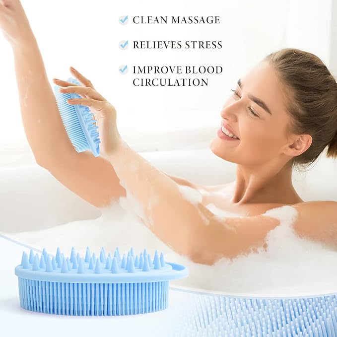 Silicone Body Scrubber, Silicone Loofah, Exfoliating Silicone Shower Scrubber - Image 6
