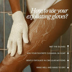 Bare Botanics 4 Pack Lavender Exfoliating Shower Gloves - Image 6