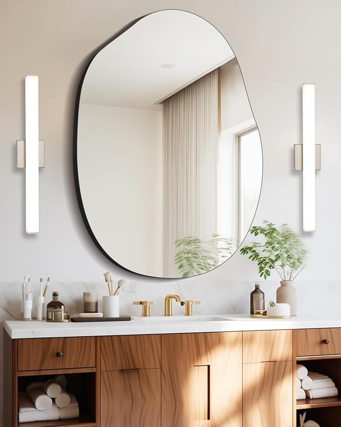 LED Bathroom Vanity Light Fixtures 24in Brushed Nickel, Dimmable18W 4000K - Image 4