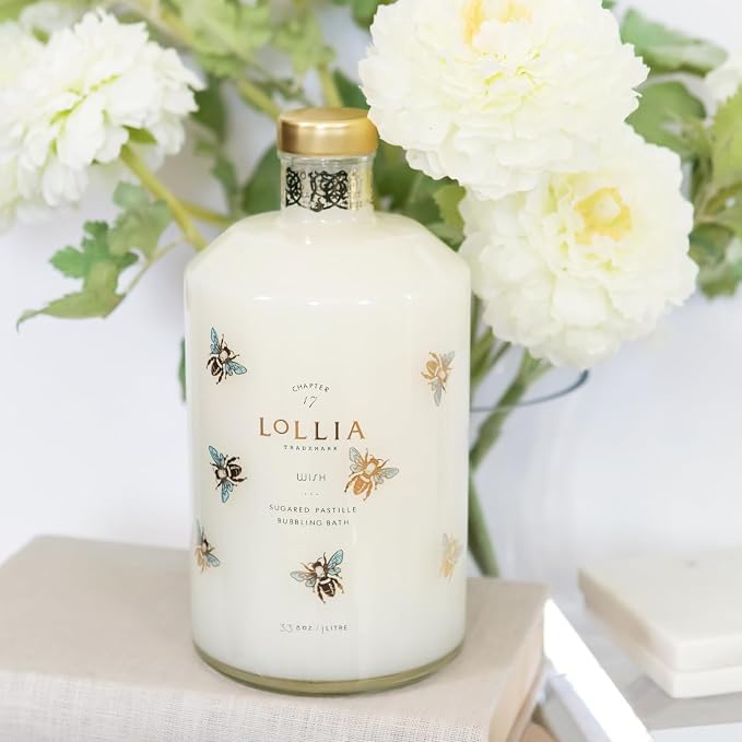 LOLLIA Wish Bubble Bath, 33.8 fl oz, Vanilla Bean, Rice Flower, Jasmine Leaves - Image 6