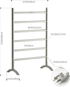 Freestanding Towel Warmer 6 Bars Plug-in Option 3 Working Modes - Image 8