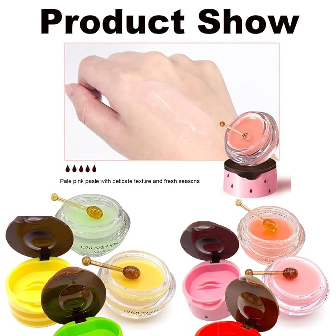 Lip Balm Honey Pot, Vitamin E Lip Masks & Moisturizing Propolis Sleeping Lip - Image 6