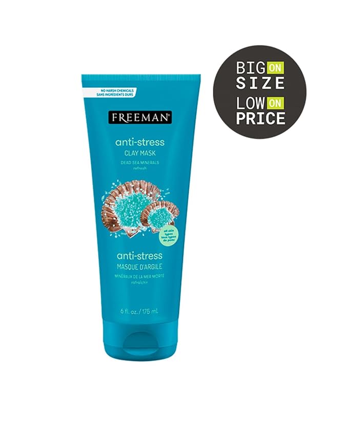 FREEMAN Dead Sea Minerals Anti-Stress Clay Facial Mask, Hydrating & Clarifying - Image 4