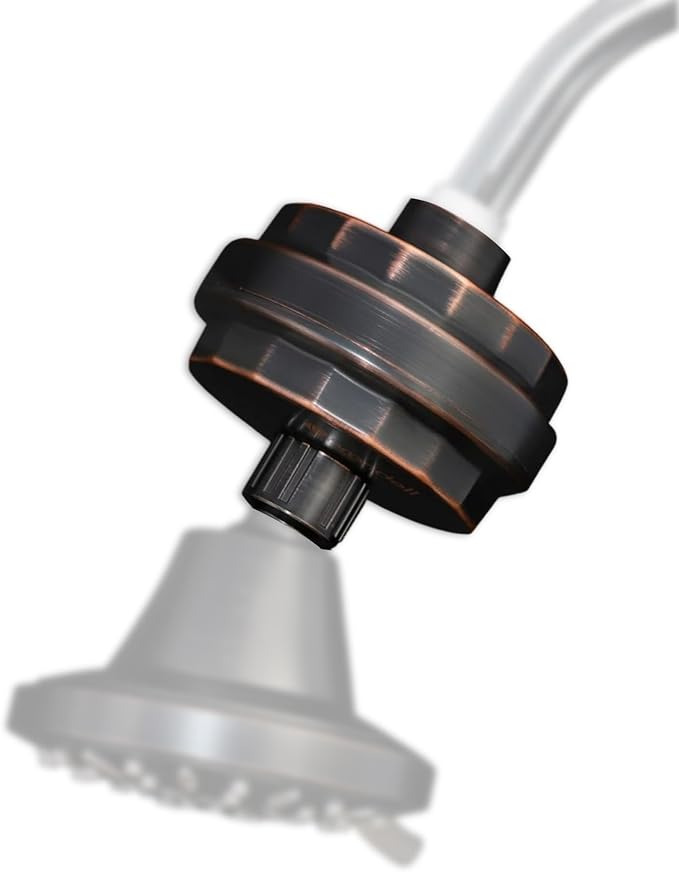 Brondell Shower Filter VivaSpring, Compact Rubbed Bronze – High Output by Brondell