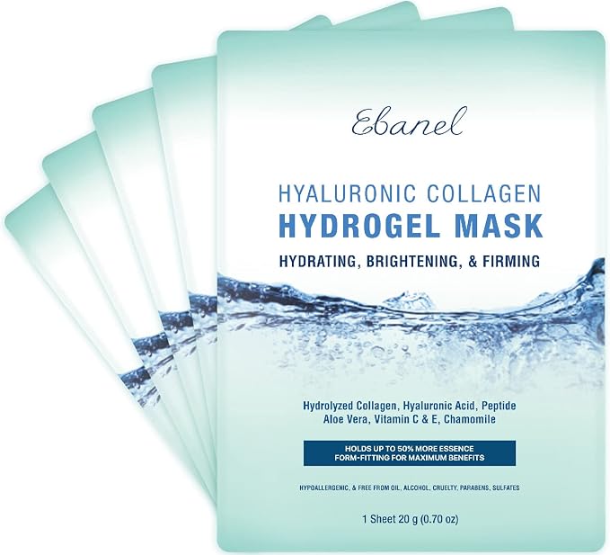 Ebanel 5 Pack Hydrogel Collagen Face Mask by Ebanel