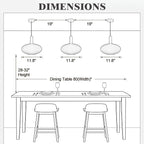 KCO Lighting Vintage Gold Pendant Light Fixture Amber Glass Pendant Light Mid - Image 7