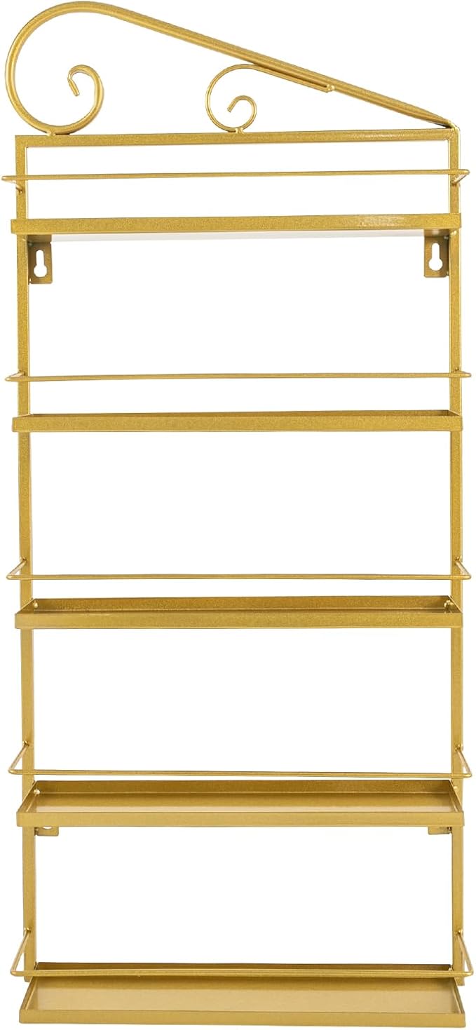 3PCS Wall-Mounted Nail Polish Racks, 5-Tier Metal Makeup Display Wall Shelf - Image 8