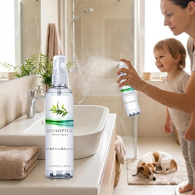Eucalyptus Shower Spray Essential Oil, 100% Pure Aromatherapy Shower Mist - Image 4