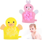 Bath Gloves Loofah for Kids, Cartoon Exfoliating Gloves, Cute Animal Washcloths - Image 8