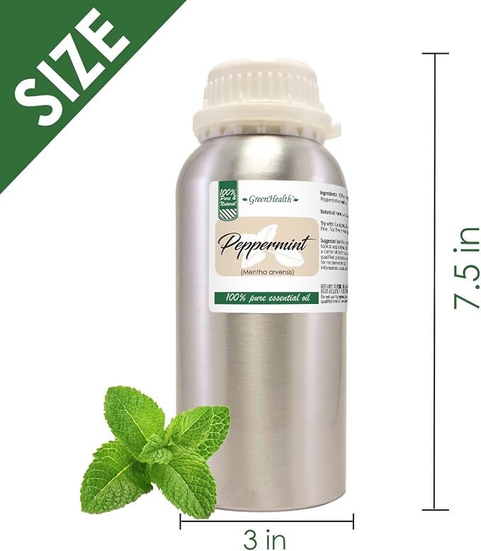 GreenHealth Peppermint Essential Oil – 4 Pack – 100% Pure & Uncut – Strong - Image 3