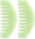 airogym 2 PCS Natural Jade Massage Comb, Guasha Scraping Scalp Comb, Meridians by airogym