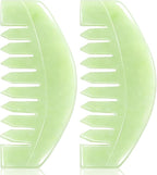 airogym 2 PCS Natural Jade Massage Comb, Guasha Scraping Scalp Comb, Meridians by airogym