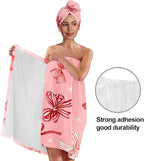 Pink Bow Bath Wrap and Hair Drying Cap Set – Soft Quick Dry Shower Skirt - Image 4
