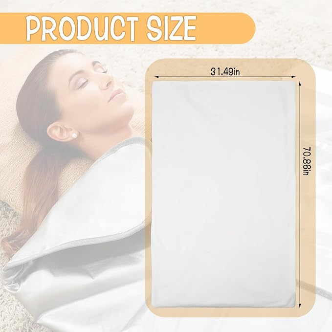 31"x71" Sauna Blanket Insert 2 Pack Machine Washable Blanket Towel Insert Super - Image 2