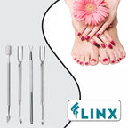 FLINX Metal Cuticle Pusher Tool 4 Pcs Nail Manicure Tools Nail Tᴏols - Image 5