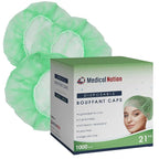Medical Nation 21" Disposable Bouffant Caps Hair Net | CASE OF 1000, by MEDICALNATION