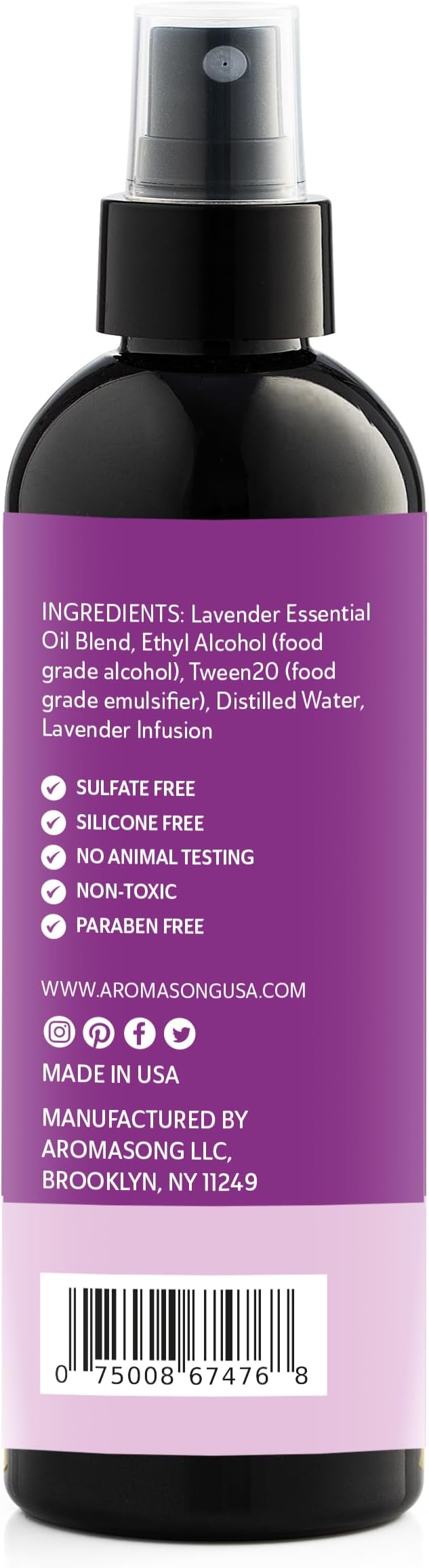 Aromasong All-Natural Extra Strength Lavender Spray - Image 6