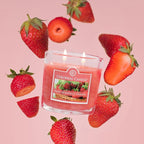 Colonial Candle Fresh Strawberry Rhubarb Scented Jar Candle, 2 Wick, 3.5 oz - Image 7