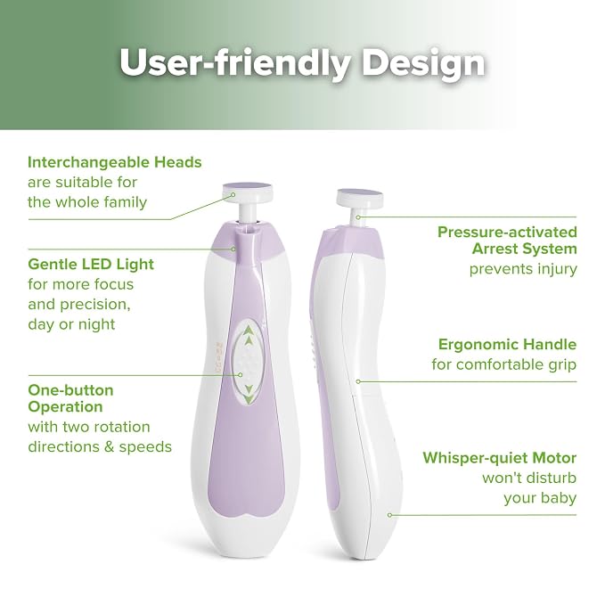 haakaa Baby Nail Trimmer Electric Baby Nail File Kit - Image 4