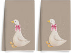 2PCS Cute Goose Gifts Kitchen Towels, Goose Decorative Waffle Weave Dish Tea by Unknown