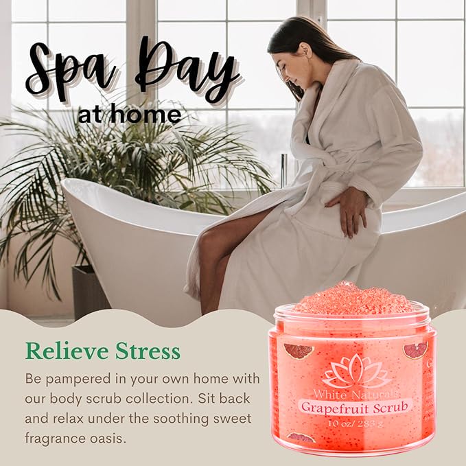 Organic Grapefruit Salt Scrub Moisturize & Soften Skin, Pure Natural Skincare - Image 7