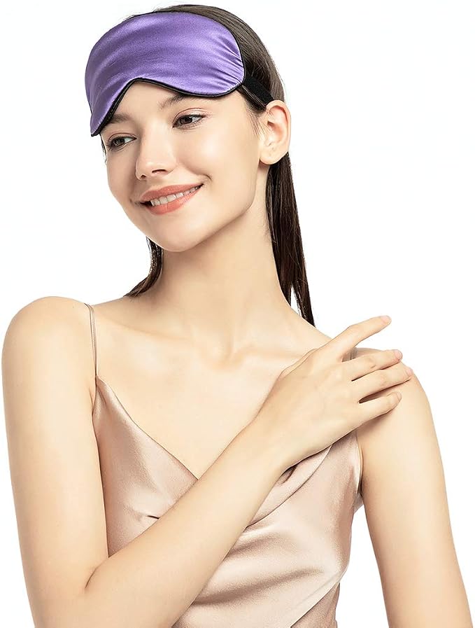 100% Mulberry Silk Sleep Mask Blackout, Cute Natural Sleeping Mask - Image 5
