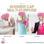 Shower Cap for Women Reusable Extra Large Shower Cap for Men Satin Double Layer - Image 6