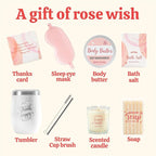 Gifts for Women Bath & Body Rose Spa Gift Sets for Birthday, Self Care Kit for - Image 2