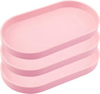 Pink Small Tray, 3 Pack Oval Tray by VCREATC-VCREATEFORCUSTOMER