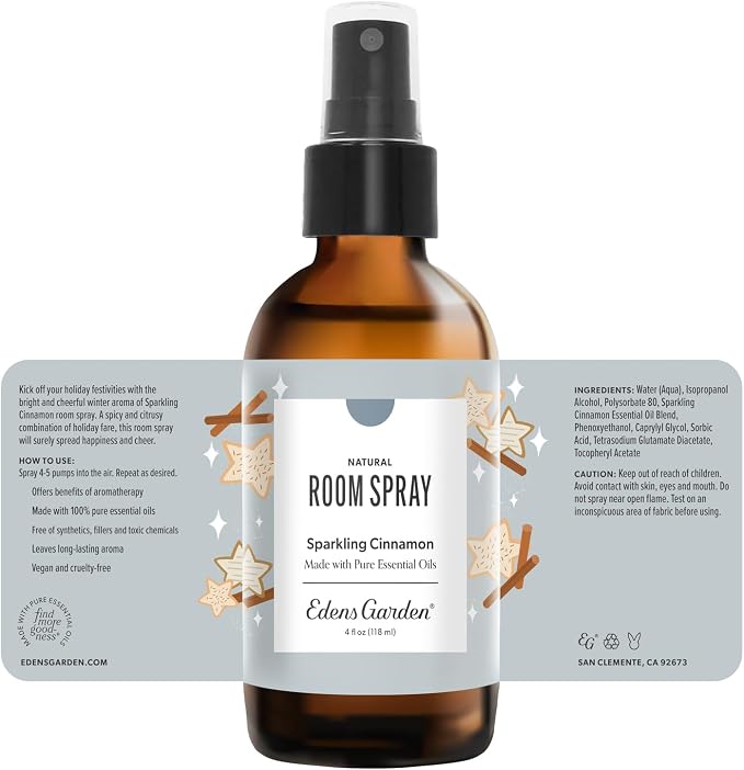 Edens Garden Sparkling Cinnamon Natural Room & Linen Spray – 100% Pure - Image 9
