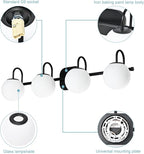 Vintage Bathroom Light Fixtures 4-Lights Black Mid Century Vanity Lights - Image 5