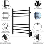 HEATGENE Towel Warmer, Heated Towel Warmer Rack, Wall-Mounted Hardwired/Plug-in - Image 3