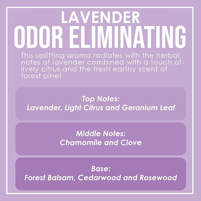 Lavender 2 Pack Odor Eliminating Highly Fragranced Candle - Image 5