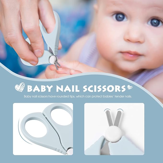 Baby Nail Clippers Set with Cute Case, Infant Fingernail and Toenail File Kit - Image 3