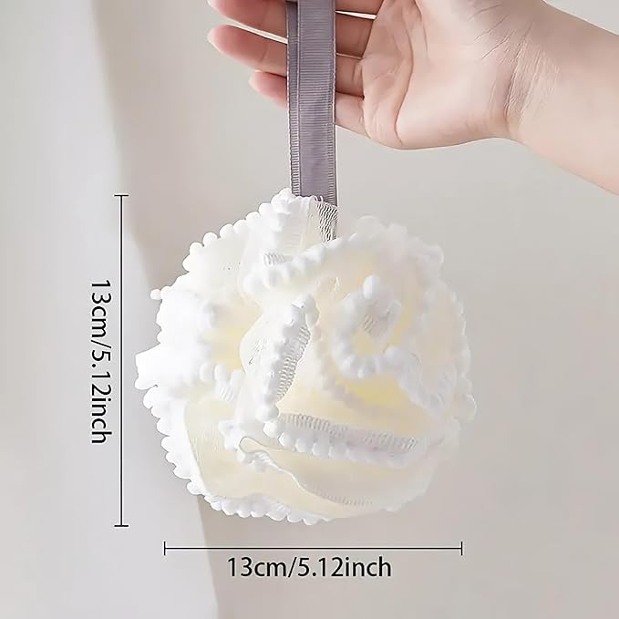Large Luxurious Bath Ball Loofah Sponge Pouf Puff Mesh - Image 3