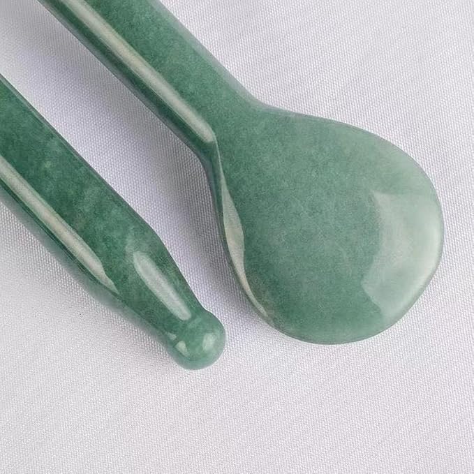 Jade Gua Sha Massage Tools Facial Tool Natural Green Gua Sha Anti Aging Facial - Image 8