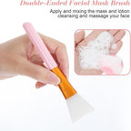 4 Pcs Silicone Face Brush with 2 Manual Face Scrub Brush, Facial Brushes - Image 5
