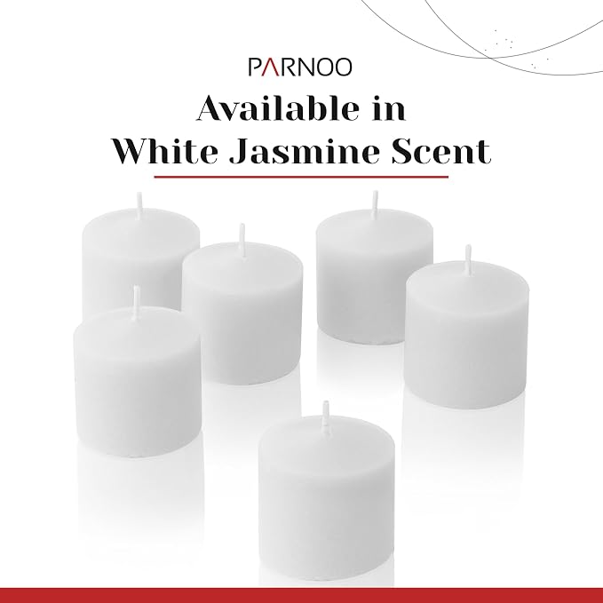 White Jasmine Scented Votive Candles, Scented 10 Hour Burn Time - Image 7