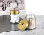 Amolliar 6Pc Apothecary Jars Bathroom Vanity Organizer- Rustic Farmhouse Decor - Image 4