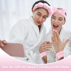 Zkptops 6Pcs Spa Headband for Washing Face Wristbands Set Women Bubble Makeup - Image 2