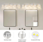 LED Modern Bathroom Light Fixtures Over Mirror, 5-Light Brushed Nickel Vanity - Image 4