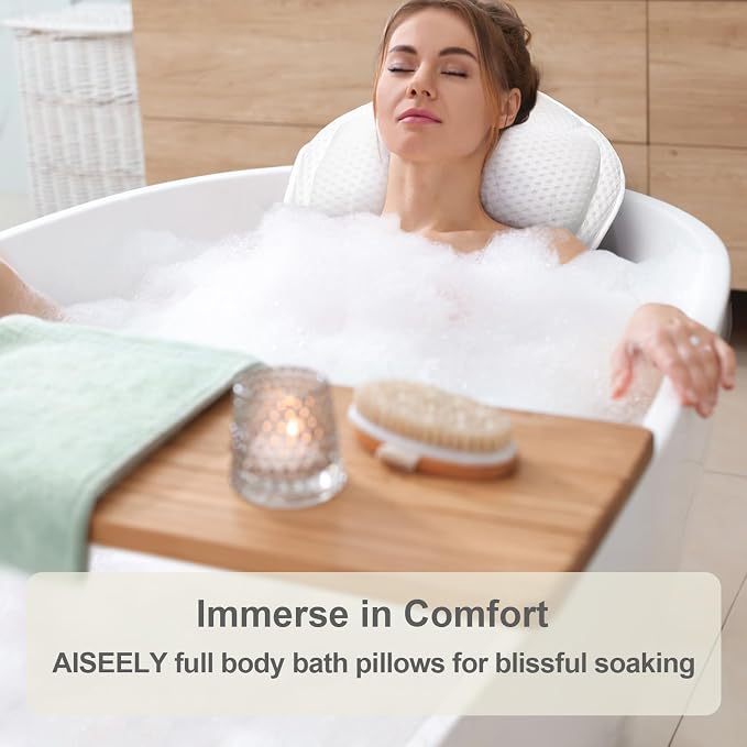 Luxury Spa Bath Pillow, Thick Full Body Cushion - Image 7
