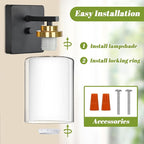 Set of 2 Wall Sconces for Bathroom, Modern Vanity Light Fixtures, Farmhouse - Image 5