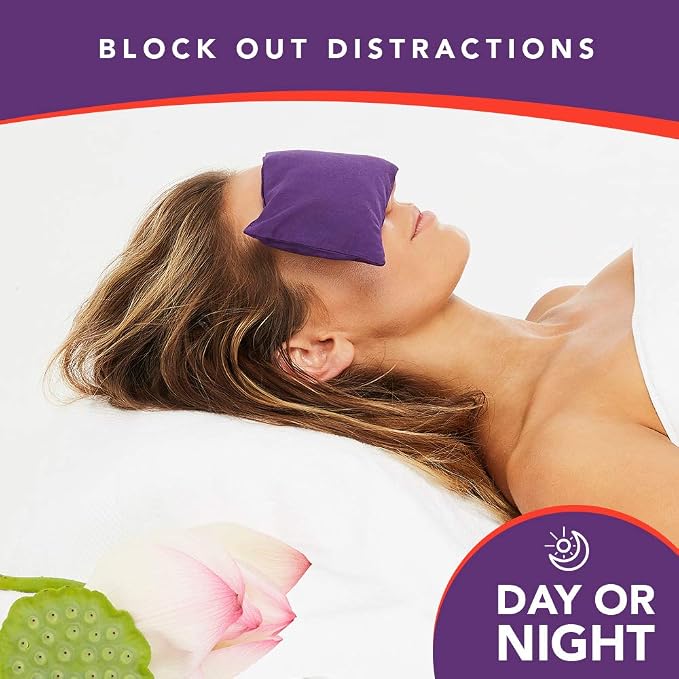 Lotus Weighted Lavender Eye Pillow – Purple Eye Mask - Image 4