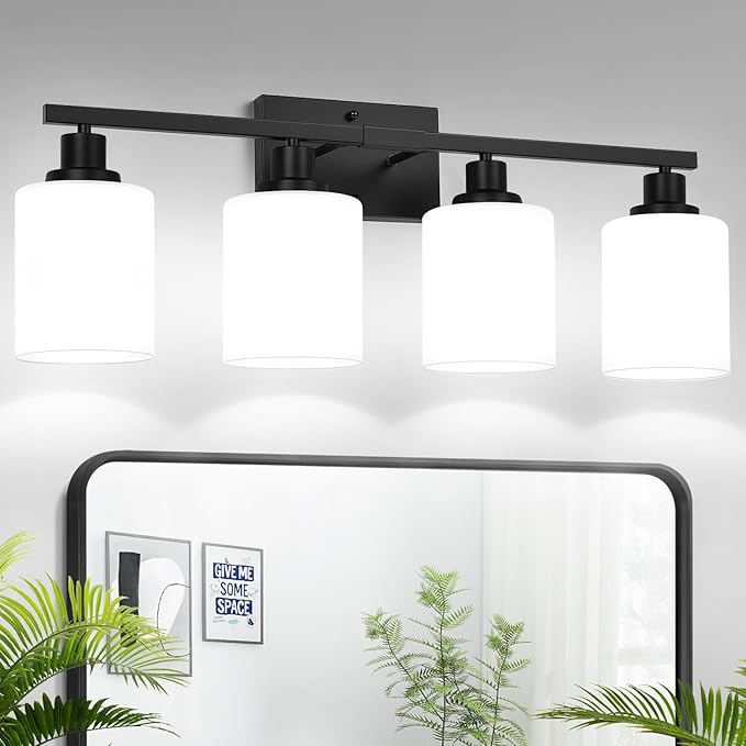 MOKATNG 4-Light Bathroom Light Fixtures, Vanity Light by Bathroomlightfixtures